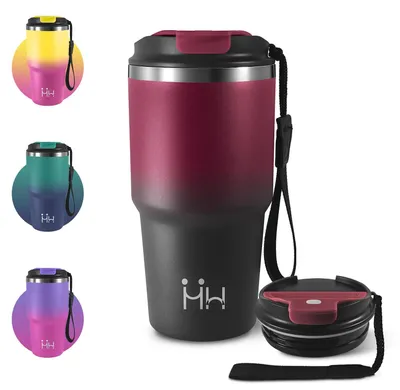 Produktbild von Thermobecher 600ml auslaufsicher, BPA-frei, doppelwandig, Vakuum Isolierbecher