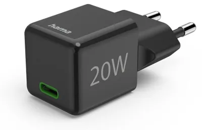 Produktbild von Hama Netzteil Mini, USB-C 20W schwarz