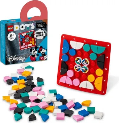 Obrázok produktu pre LEGO DOTS Nášivka Myšiak Mickey a Myška Minnie, Stavebnica, 8 rok / roky, Plast, 95 kusov, 40 g