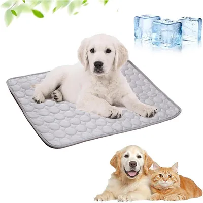 Produktbild von Kühlmatte für Haustiere 100×70cm selbstkühlende Hundematte atmungsaktiv waschbar Sommer Hund Katze Sofa Auto