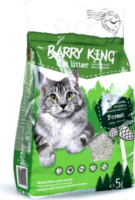 Produktbild von Barry King Bentonit-Katzenstreu mit Waldduft 5L (3-er pack)