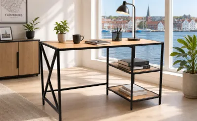 Produktbild von Schreibtisch Artisan Eiche Computertisch 120x74x60cm Bürotisch #4495