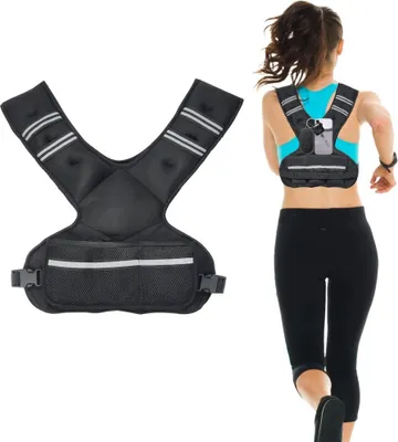 Image de Gilet lesté pour l'entraînement à la course - Gilet d'entraînement réglable avec poids 9-14,5 kg - Parfait pour le fitness et le sport