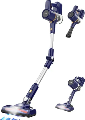Image de Aspirateur sans fil, puissance d'aspiration 55KPa, batterie amovible, noir bleu, EU