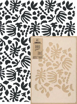 Produktbild von Wandschablone Groß Muster, Malschablone 59x95 cm Matisse Blumen Abstrakt Wiederverwendbare Kunststoff, Geometrische Tapete Wandgestaltung