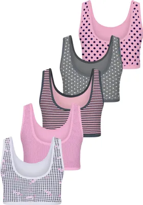 Produktbild von 5er Set Mädchen Bustier BH - Mix - Bunt