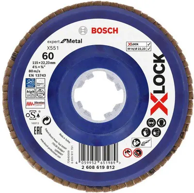 Produktbild von X-LOCK-Fächerschleifscheibe X551, Expert for Metal, K: 60, 115 mm