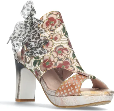 Produktbild von Laura Vita Damen Sandalette Hicao 09 Schuhe Absatz Schaft offene Ferse, Größe:38 EU, Farbe:Beige