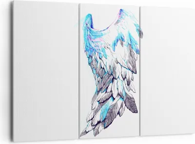 Produktbild von Bild auf Leinwand - Leinwandbild - Flügel Federn Perfektion Reinheit - 165x110cm - Wand Bild - Wanddeko - Leinwanddruck - Bilder - Kunstdruck - Leinwand bilder - Wandkunst - CE165x110-3099