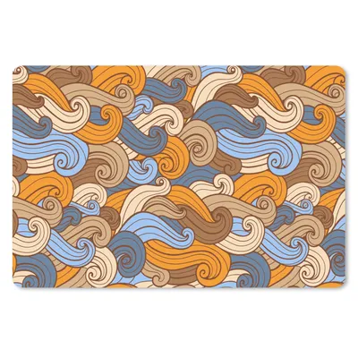 Produktbild von MuchoWow® Schreibtischunterlage Vintage - Japanisch - Muster 60x40 cm - XXL Mauspad - Großes Mauspad