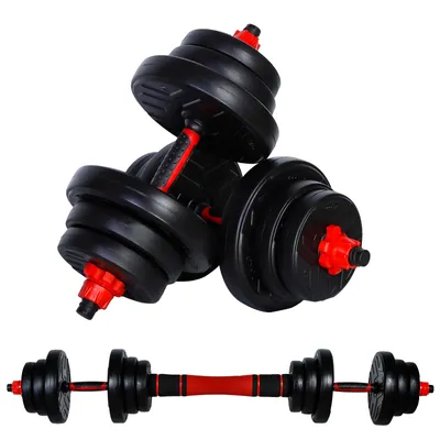 Produktbild von CCLIFE Hanteln Set 2er Kurzhanteln Langhanteln verstellbar Hantelset 20kg professionell Dumbbell mit Verbindungsstahlrohr Gewichten