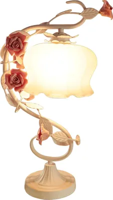 Immagine prodotto di Lampada da comodino, design floreale, LED a risparmio energetico, bianco