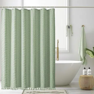 Produktbild von Unyqoos® eleganter Bohemien-Duschvorhang, wasserdicht und schimmelresistent, mit 12 Aufhängerringen, 180x200 cm