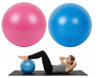 Productafbeelding van Set van 2 Mini Fitnessballen 25 cm - Rutschfest voor Pilates en Yoga