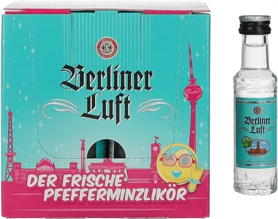 Produktbild von Berliner Luft Pfefferminzlikör | 18 % vol | 24 x 0,02 l