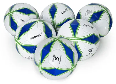 Image de Omgoods - Ballon de football professionnel taille 5, avec pompe, idéal pour l'entraînement et le jeu