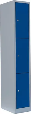Produktbild von Schließfachschrank Fächerschrank Wertfachschrank 3 Fächer 520311 Grau/Blau