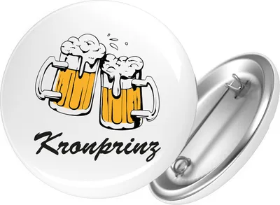 Produktbild von Huuraa Button Kronprinz Schützenfest 25mm rund mit Sicherheitsnadel Ansteckbutton Geschenkidee