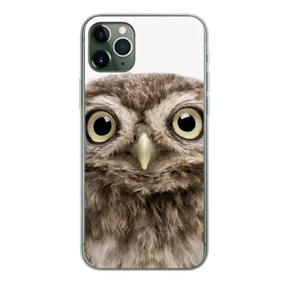 Produktbild von MuchoWow® Handyhülle Schutzhülle Hülle für iPhone 11 Pro Max Eule - Eule - Porträt - Braun - Vogel - Jungen - Mädchen Silikon Softcase Handy Hülle - Schutz