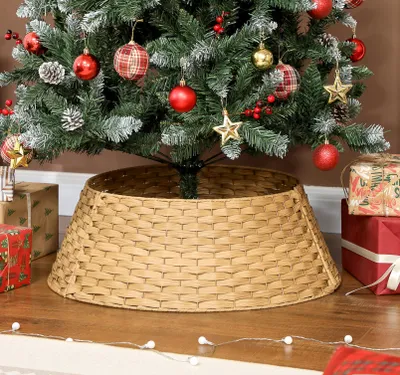 Produktbild von Weihnachtsbaumrock,Weihnachtsbaum Kragen, für den Christbaum Ständer, Weihnachtsbaumständer Abdeckung für Zuhause, Ø 68cm