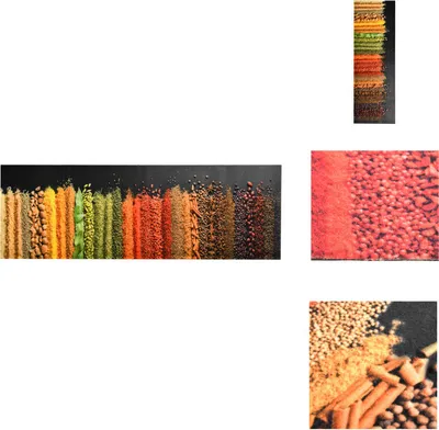 Produktbild von vidaXL Küchenteppich Waschbar Gewürze 60x300 cm -  Fußmatten