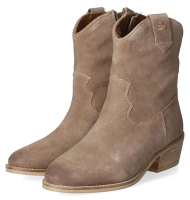 Image de Bottines western pour femmes Bullboxer, couleur taupe, en cuir, taille 36