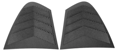 Image de 1 paire de persiennes pour vitre arrière gauche et droite, persiennes latérales résistantes aux rayures pour aération, couvre-vitres pour Série 5 F10 2011 à 2017, style fibre de carbone