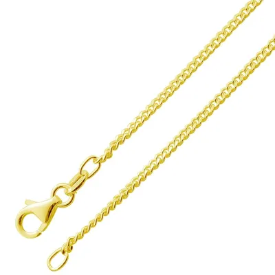 Produktbild von Panzerkette 1.4mm Silber Gold vergoldet 45