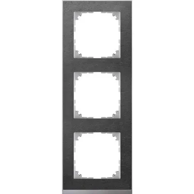 Productafbeelding van MERTEN MEG4030-3669 - Aluminium - Zwart - Steengruis - Thermoplast - Schroefloos - Merten - 1 stuk