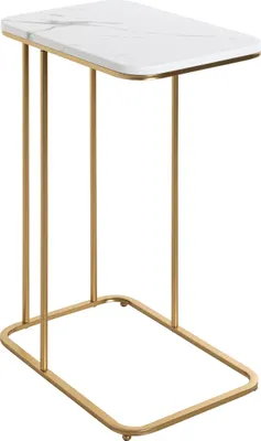 Produktbild von HAKU Beistelltisch gold, marmoroptik - MDF, Metall, B/H/T: 45x67x30 cm