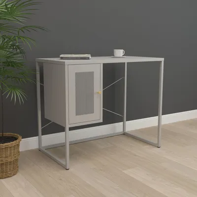 Produktbild von Schreibtisch ‘Sund’ mit Ablagefach rechteckig Stahl 75 x 100 x 50 cm Grau