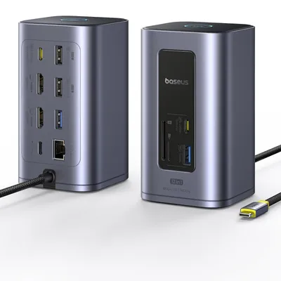 Produktbild von Baseus Nomos Air 12 in 1 Docking Station 2 Monitore für Windows