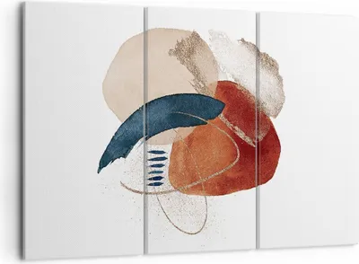 Produktbild von Bild auf Leinwand - Leinwandbild - 3 Teile - Abstraktion Flecken Modern - 105x70cm - Wand Bild - Wanddeko - Wandbilder - Leinwanddruck - Bilder - Wanddekoration - Leinwand bilder - CE105x70-4561