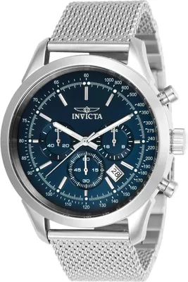Produktbild von Invicta Speedway 24209 Herrenuhr - Quarzwerk - Edelstahl mit blauem Zifferblatt - 45 mm