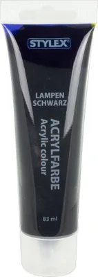 Produktbild von Stylex 28645 Acrylfarbe 83 ml Tube lampenschwarz