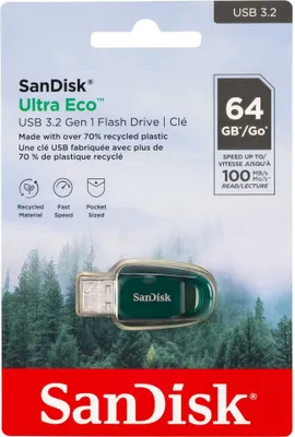 Produktbild von SanDisk Ultra Eco Drive     64GB USB 3.2 100MB/s  SDCZ96-064G-G46
