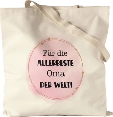 Produktbild von Für die allerbeste Oma der Welt Jutebeutel Stiefoma Weihnachten Muttertag Geburtstag Geschenk