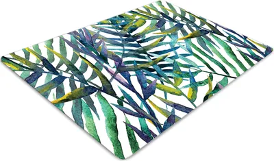 Produktbild von Stuhlunterlage Bürostuhlunterlage 120 cm x 90 cm Bodenmatte Bürostuhlunterlage - Exotisches Blatt