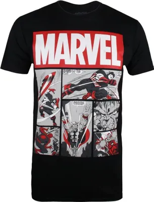 Produktbild von Marvel - "Heroes" T-Shirt für Herren TV1022 (M) (Schwarz/Rot/Weiß)