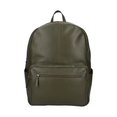 Produktbild von Grüner Baby Wickel-Rucksack | Echt Leder | mit Wickelunterlage