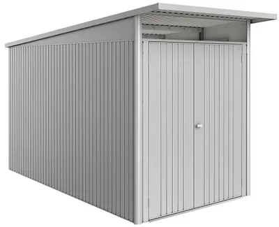 Obrázok produktu pre Záhradný domček Biohort AvantGarde Eco oceľový plech strieborná metalíza