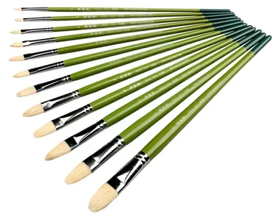 Produktbild von Wasserpuderstift-Set, Haarölmalstift, Acrylpinsel, 6 Stück