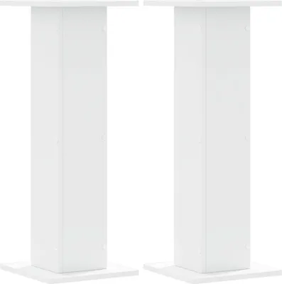 Obrázok produktu pre vidaXL Stojan na reproduktory 2 ks Biely 30x30x80 cm Materiál na báze dreva