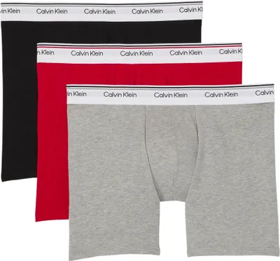 Productafbeelding van Calvin Klein heren, 3-pack boxershorts, model Balance, met logo aan de tailleband, meerkleurig