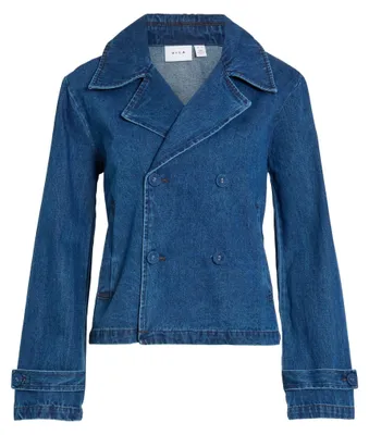 Productafbeelding van Vinata, damesblouse met lange mouwen, denim trenchcoat/basic fit