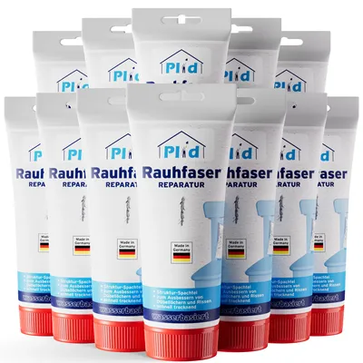 Produktbild von Plid Rauhfaser Reparaturspachtel 3,96 kg – Struktur-Spachtel Spachtelmasse für Wandreparatur, Risse & Dübellöcher, überstreichbar, lösungsmittelfrei