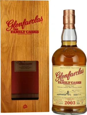 Produktbild von Glenfarclas THE FAMILY CASKS Single Cask SUMMER 2024 Plain Butt #1972 2003 55,5% Vol. 0,7l in Holzkiste