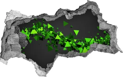Produktbild von Selbstklebender Loch-3D-Aufkleber 95x73 cm geometrische Wellen