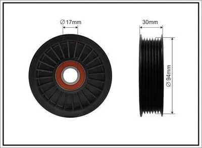 Produktbild von CAFFARO 500087 Spannrolle Keilrippenriemen 94mm für LAND ROVER Range Rover II (P38A)