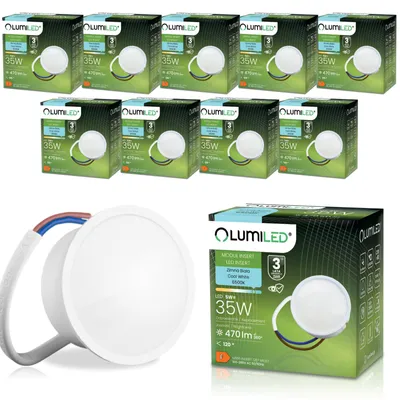 Produktbild von LUMILED 10x Module LED INSERT 5W (,2 Watt) extra flach spot 470lm Kaltweiß 6500K 120° Leuchtmittel Keramik 10-er Pack Lampen Modul